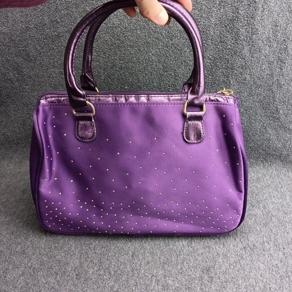 Victoria's Secret Purple & Gold Rhinestone Make-Up Handbag Clutch EUC - Picture 5 of 11